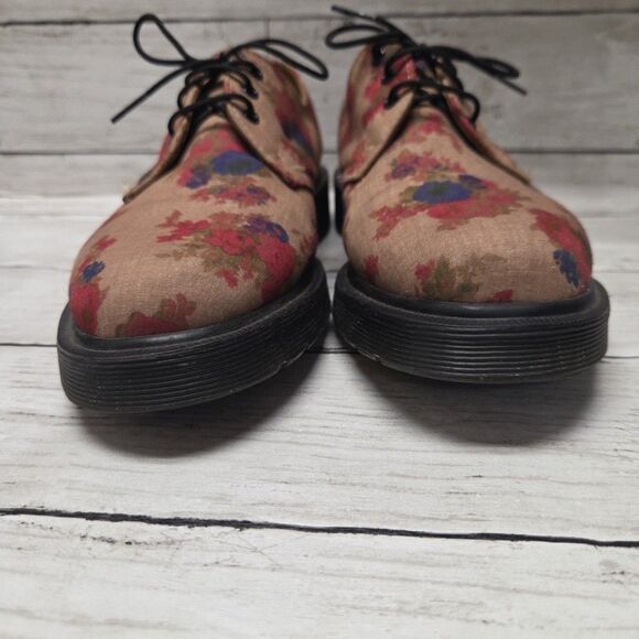 NWOT DR MARTENS BLACK FLORAL 3 EYE OXFORD SHOES SIZE 6UK/8US RARE VINTAGE - Picture 4 of 13